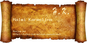 Halmi Karmelina névjegykártya
